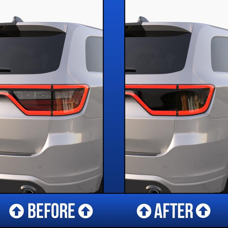 GRIDREADY Fits 2014-2024 Dodge Durango Tail Light Tint Kit. Dark black smoke vinyl taillight overlay accessories. - Image 2